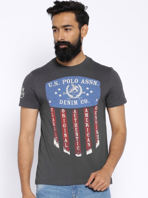 

U.S. Polo Assn. Denim Co. Charcoal Grey Printed T-shirt