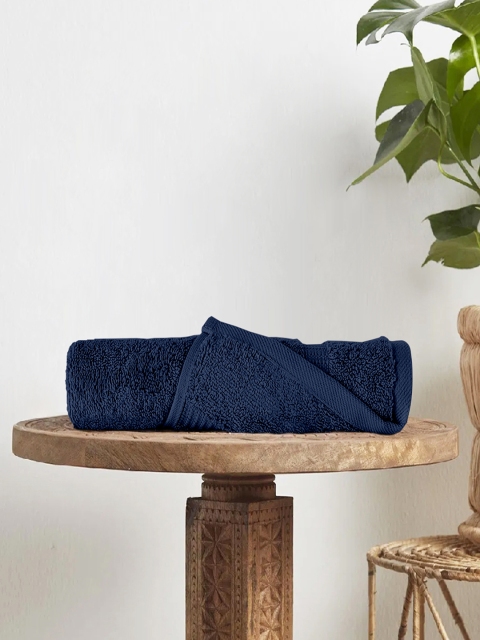 

Divine Casa Unisex Navy Blue Solid Cotton 500 GSM Bath Towel