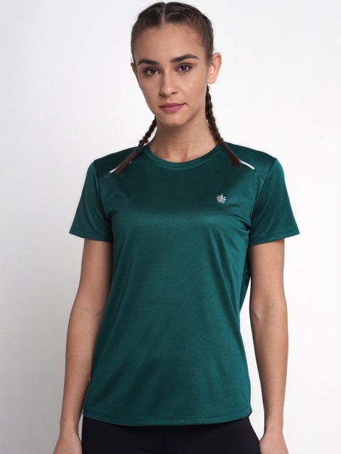 

Cultsport Women Green Printed FlashRun Matrix Antimicrobial FlydryPRO Running T-shirt