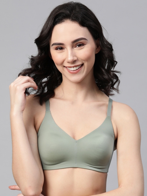 

Marks & Spencer Olive Green Solid Non-Wired Non Padded T-Shirt Bra T337197