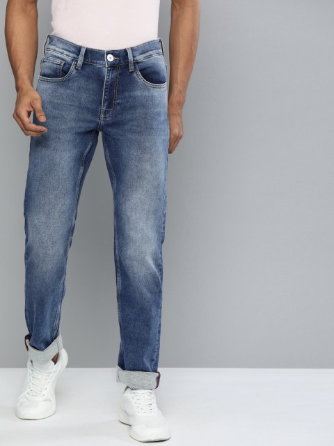 

American Bull Men Blue Slim Fit Mid-Rise Clean Look Stretchable Jeans