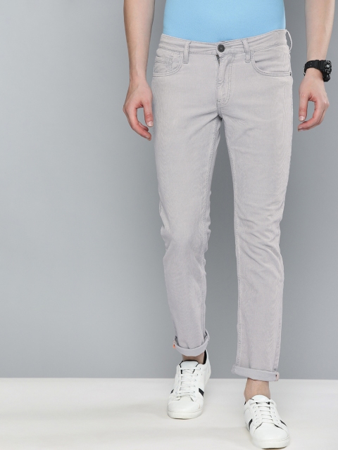 

American Bull Men Grey Slim Fit Mid-Rise Clean Look Stretchable Jeans