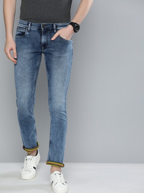 

American Bull Men Blue Skinny Fit Mid-Rise Clean Look Stretchable Jeans