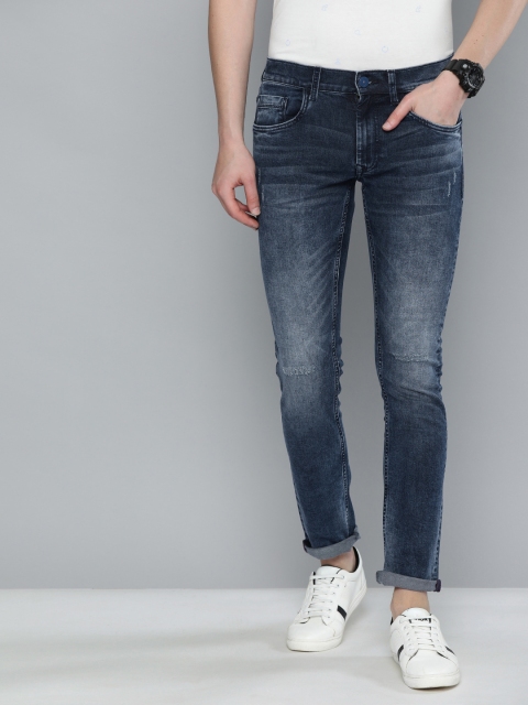 

American Bull Men Blue Skinny Fit Mid-Rise Clean Look Stretchable Jeans