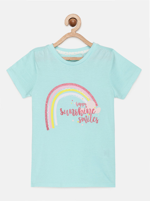 

Loocust Girls Blue Paradise Blue Blue Short Sleeves Top