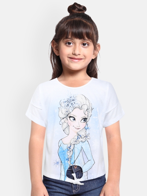 

Loocust Girls White Disney Frozen Short Sleeves Top