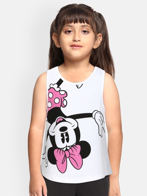 

Loocust Girls White Disney Animals & Minnie Twin Pack Sleevlesss Top