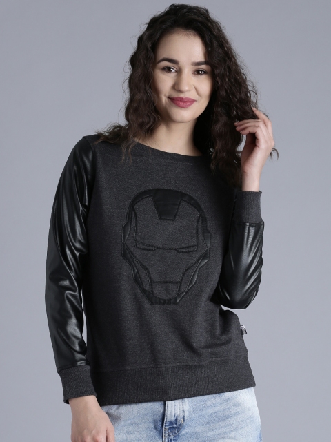 

Kook N Keech Marvel Charcoal Grey & Black Colourblock Sweatshirt