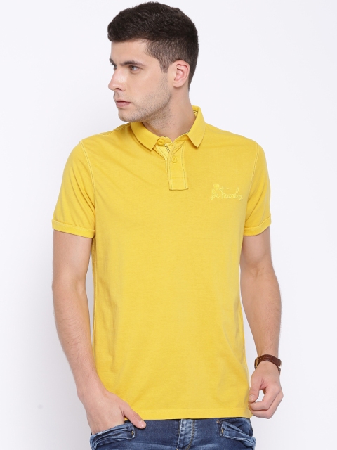 

SPYKAR Yellow Polo Pure Cotton T-shirt