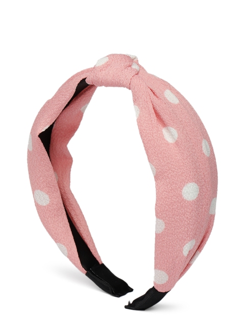 

justpeachy Pink Polka Dot Print Hairband