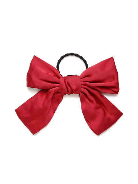 

justpeachy Coral Pink Bow Design Ponytail Holder