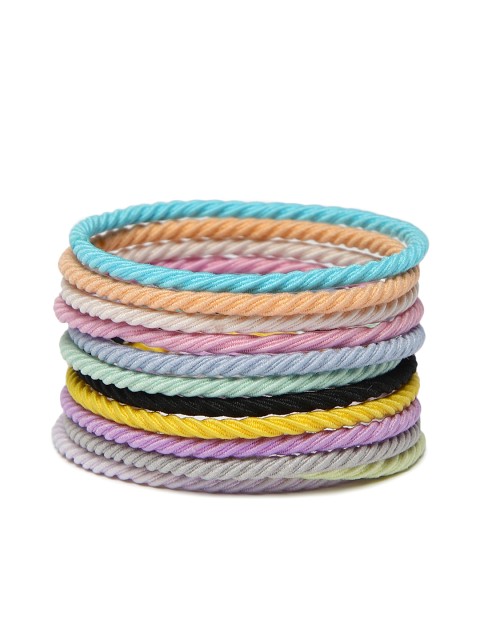 

justpeachy Multi-Coloured Set of 12 Ponytail Holders
