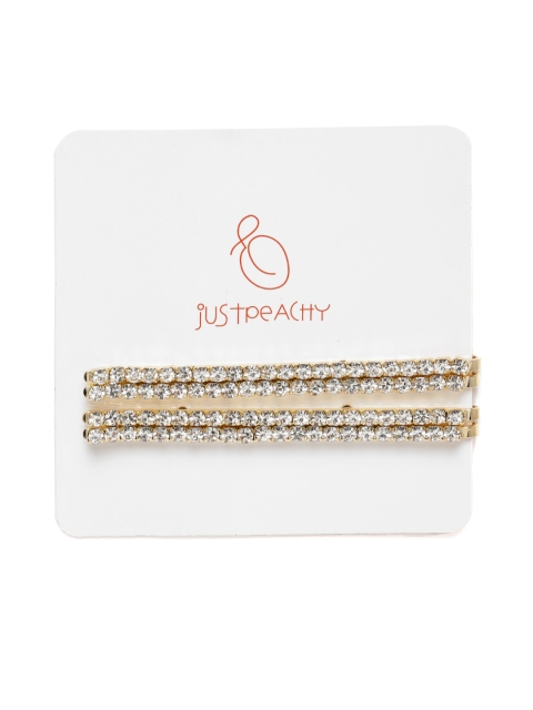 

justpeachy Gold-Toned Embellished Bobby Pins