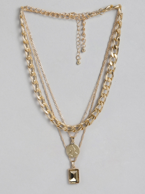 

justpeachy Set Of 2 Gold-Plated Necklaces