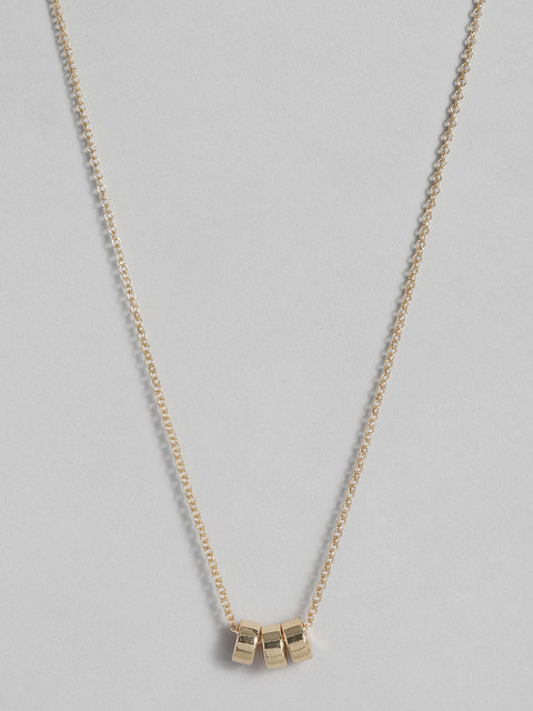 

justpeachy Gold-Plated Circular Pendant with Chain