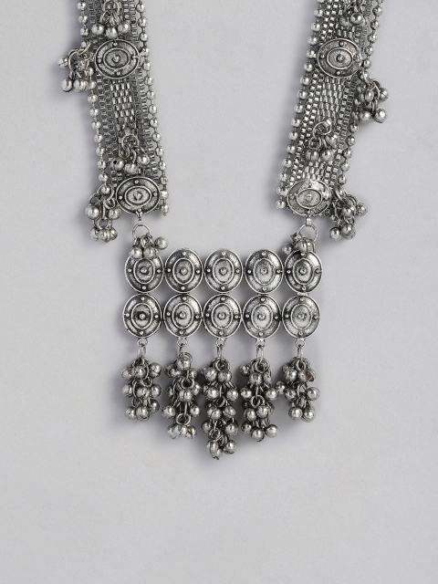 

justpeachy Oxidised Silver-Plated Alloy Necklace