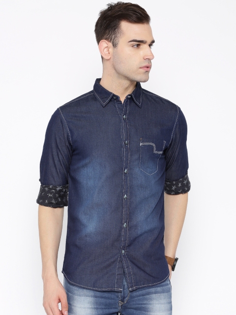 

SPYKAR Navy Casual Shirt, Navy blue