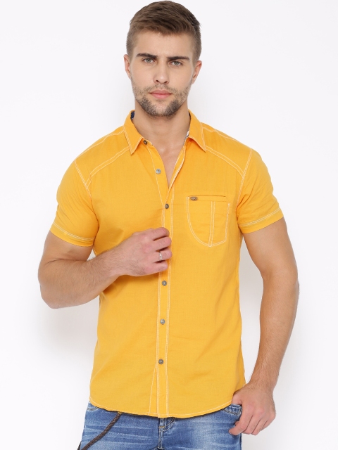 

SPYKAR Yellow Casual Shirt