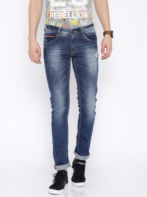

SPYKAR Blue Printed Skinny Fit Stretchable Jeans