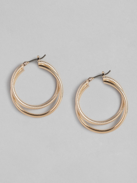 

justpeachy Gold-Toned Circular Hoop Earrings