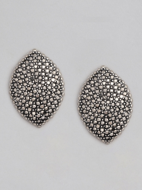 

justpeachy Black Leaf Shaped Studs