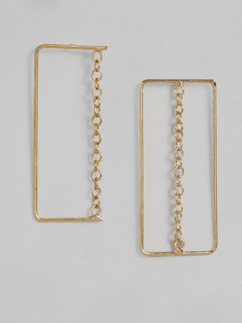 

Sepia Gold-Plated Geometric Drop Earrings