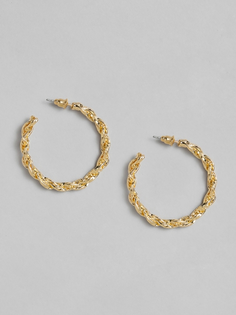 

justpeachy Gold-Toned Circular Hoop Earrings