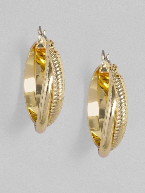 

justpeachy Gold-Plated Circular Hoop Earrings