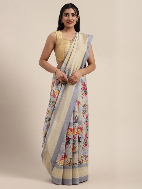 

Saree Swarg Grey Printed Saree