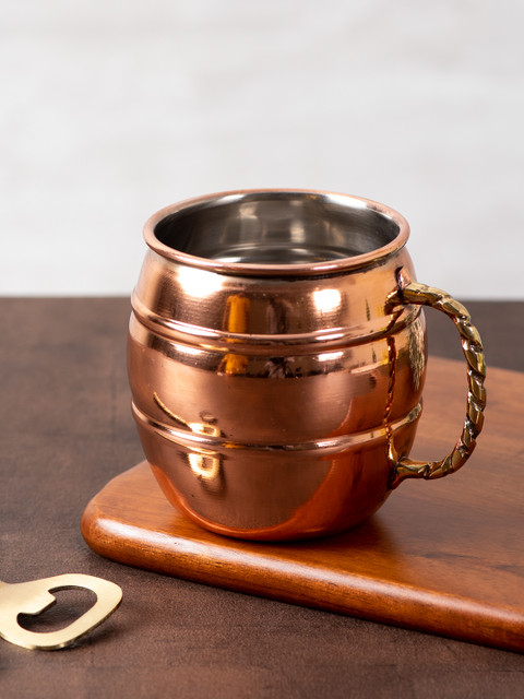 

nestroots Copper-Toned Solid Stainless Steel Wine Glass 450 ml