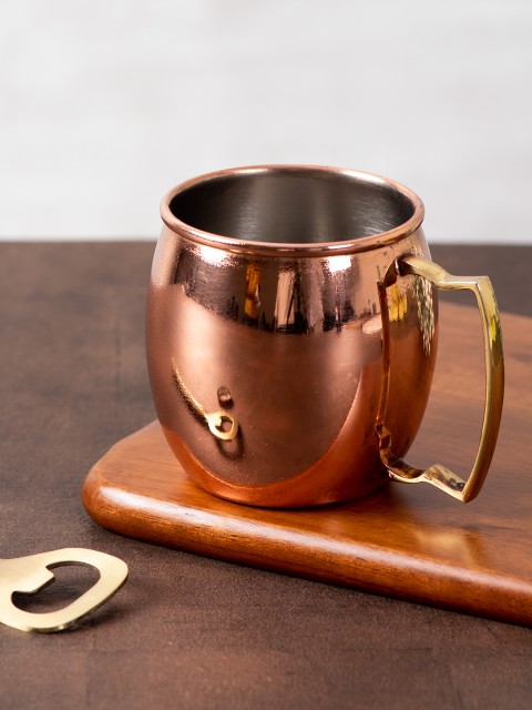 

nestroots Copper-Toned Solid Stainless Steel Wine Glass 450 ml