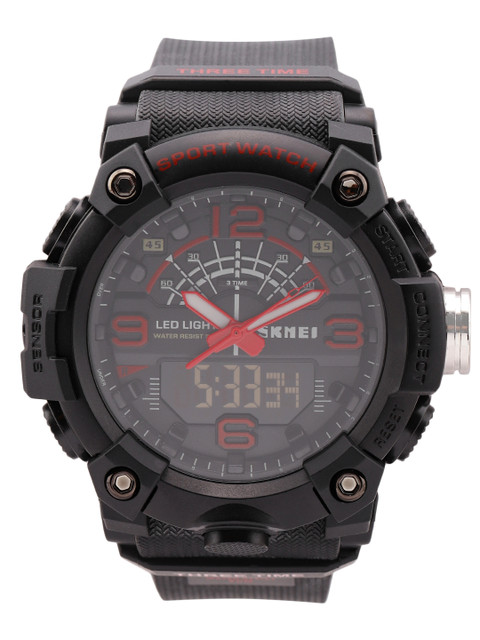 

Skmei Men Black Analogue and Digital Watch 1619