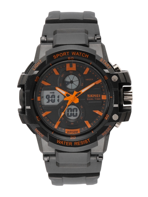 

Skmei Men Black Analogue & Digital Watch 990, Orange