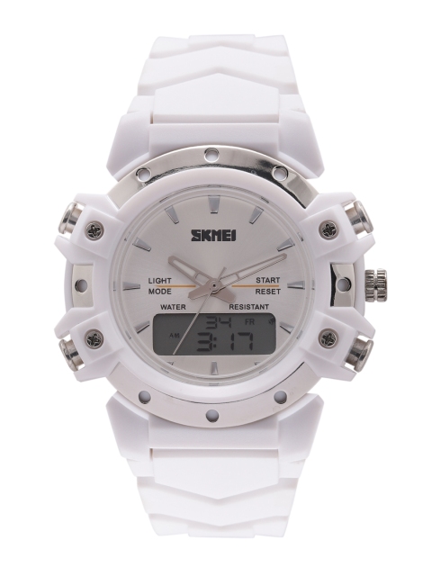 

Skmei Men White Analogue and Digital Watch 821
