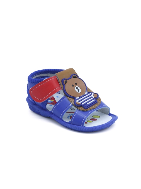 

FEETWELL SHOES Boys Blue & Red Chu Chu Sandals