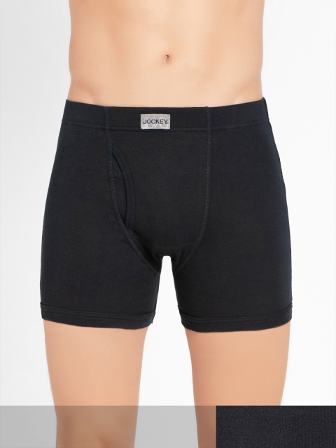 

Jockey Men Pack Of 2 Navy Blue Solid Trunks 8008-0201