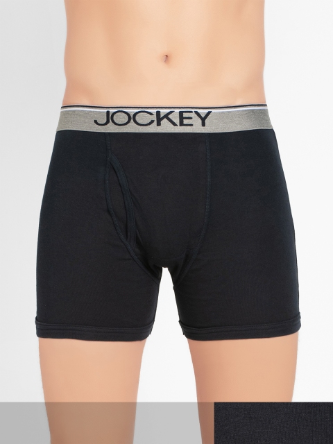 

Jockey Men Pack Of 2 Navy Blue Solid Trunks 8009-0201