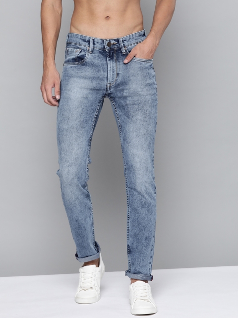 

HERE&NOW Men Blue Slim Fit Heavy Fade Acid Wash Stretchable Jeans