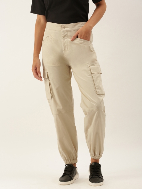 

Moda Rapido Women Beige Cargos Trousers