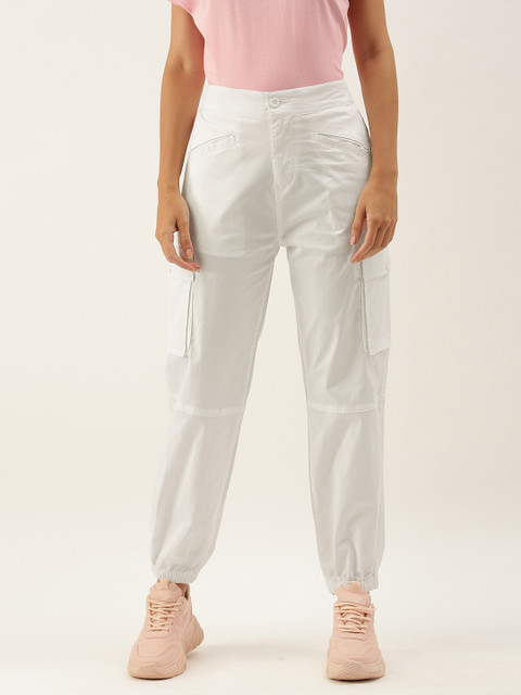 

Moda Rapido Women White Cargos Trousers