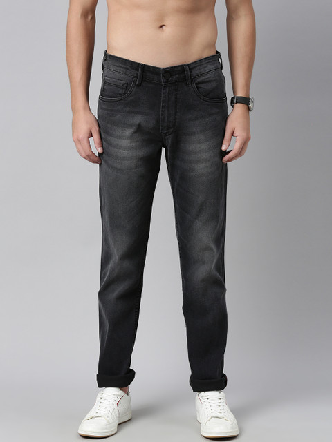 

HERE&NOW Men Grey Slim Fit Light Fade Stretchable Jeans