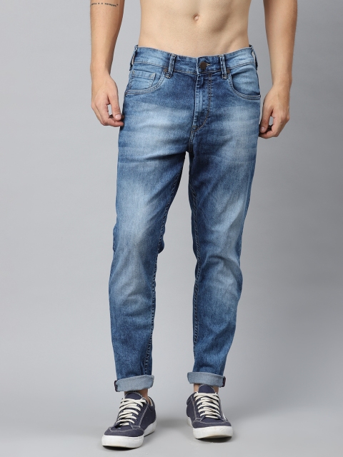 

HERE&NOW Men Blue Slim Tapered Fit Mid-Rise Clean Look Stretchable Jeans