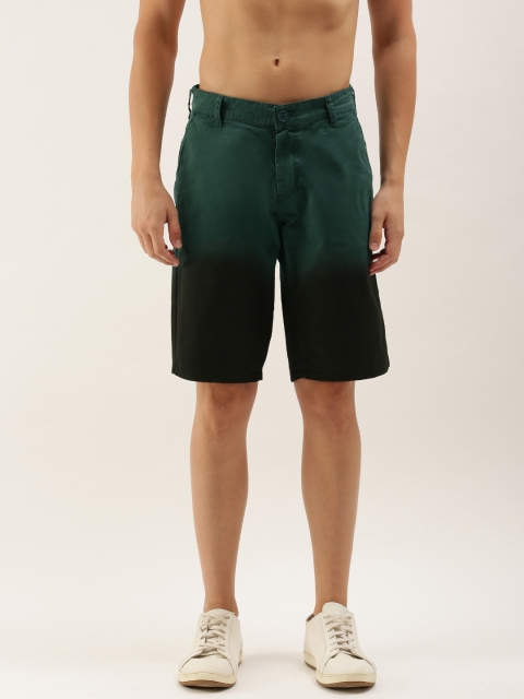 

Moda Rapido Men Green Colourblocked Chino Shorts