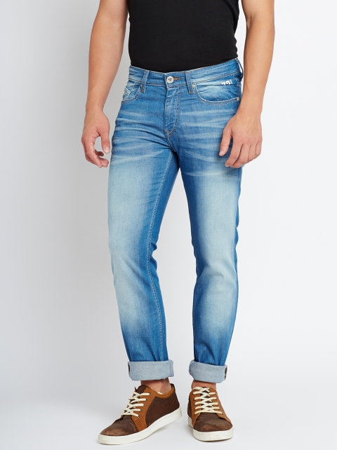 

Pepe Jeans Men Blue Vapour Fit Mid-Rise Clean Look Stretchable Jeans