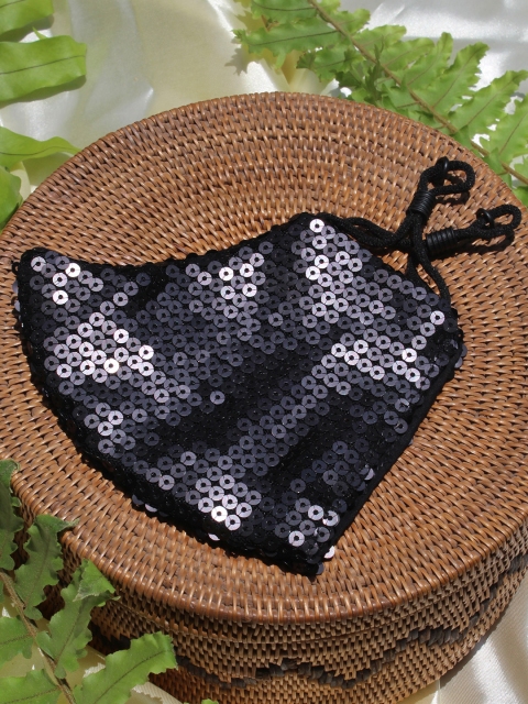 

Ayesha Black Sequin Sitra Certified Filter Reusable Mask