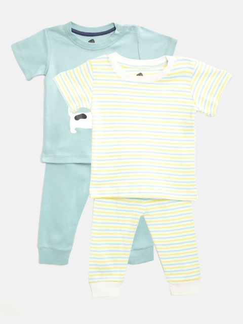 

luyk Kids Pack of 2 Pure Cotton Clothing Sets, Green