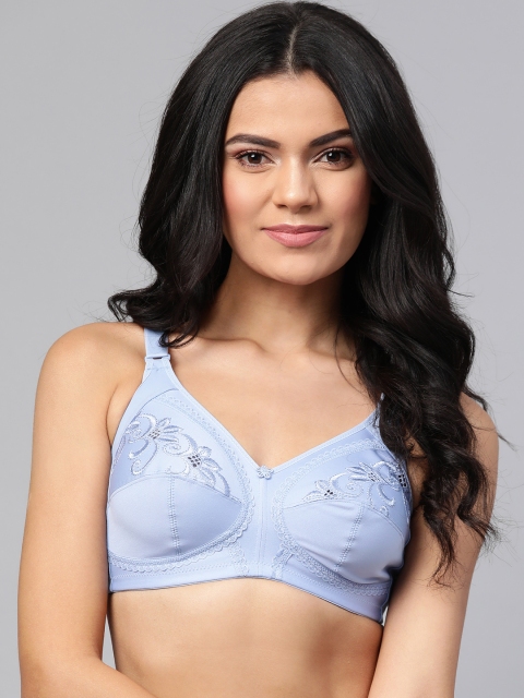 

Marks & Spencer Blue Self Design Non-Wired Non Padded Everyday Bra T338020A