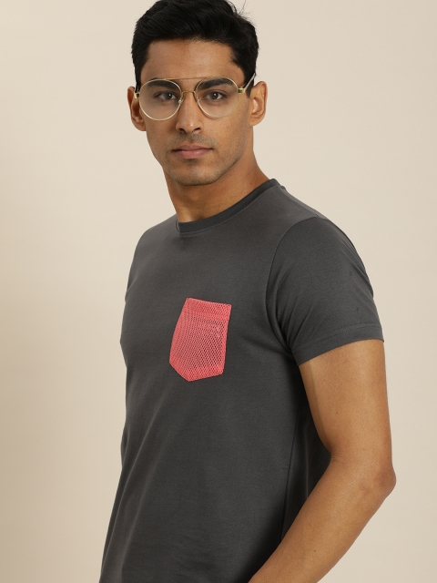 

Difference of Opinion Men Grey Printed Pure Cotton T-shirt
