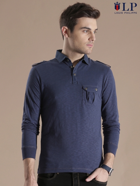 

Louis Philippe Jeans Navy Polo T-shirt, Navy blue
