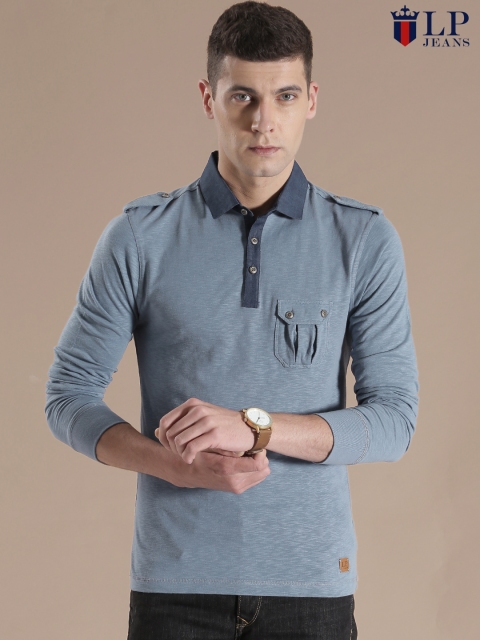 

Louis Philippe Jeans Blue Polo T-shirt